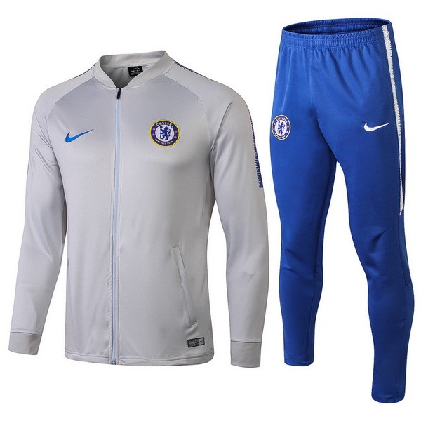 Survetement Football Chelsea 2018-19 Gris Bleu